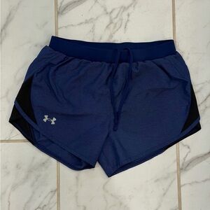 Under Armour HeatGear Running Shorts – Blue and Black - Size XS